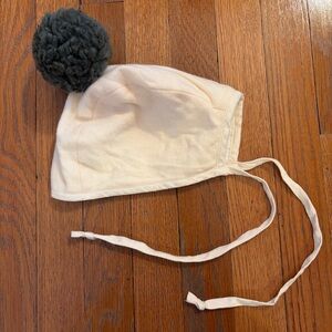 Briar Baby Bonnet with Dark Green Pom-Pom 18-24 Month USA Made